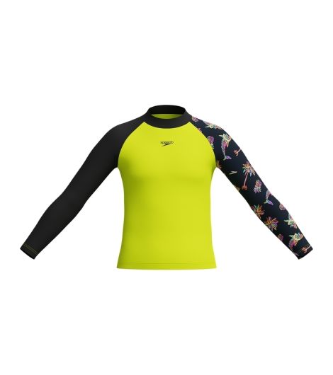 Speedo Kid's Printed Rash Top Long Sleeve